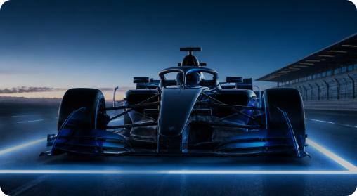 Formula racing car on track